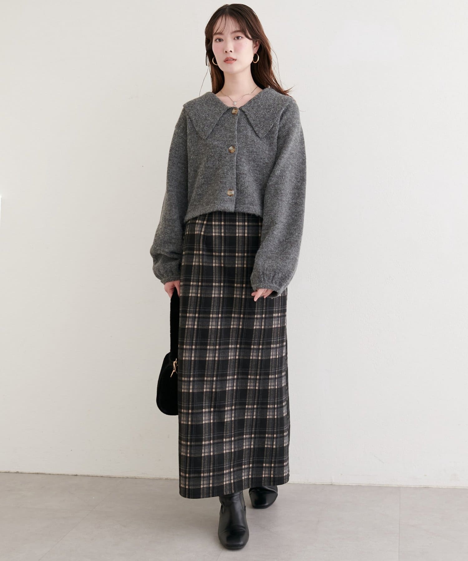 natural couture(ナチュラルクチュール) アソートチェックペンシルスカート