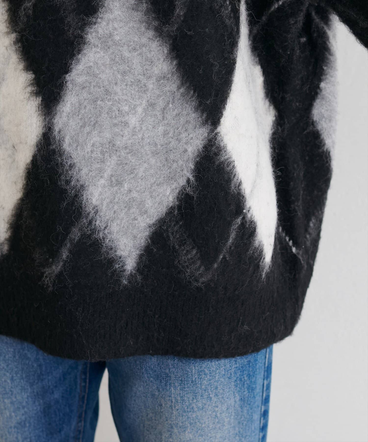 natural couture(ナチュラルクチュール) 【WEB限定】アーガイルニットプルオーバー