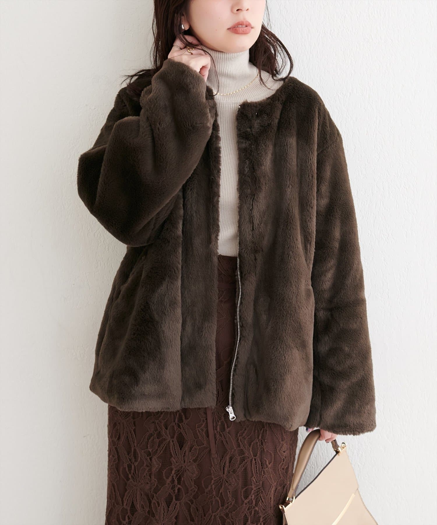 natural couture(ナチュラルクチュール) アソートボアＷミドルコート