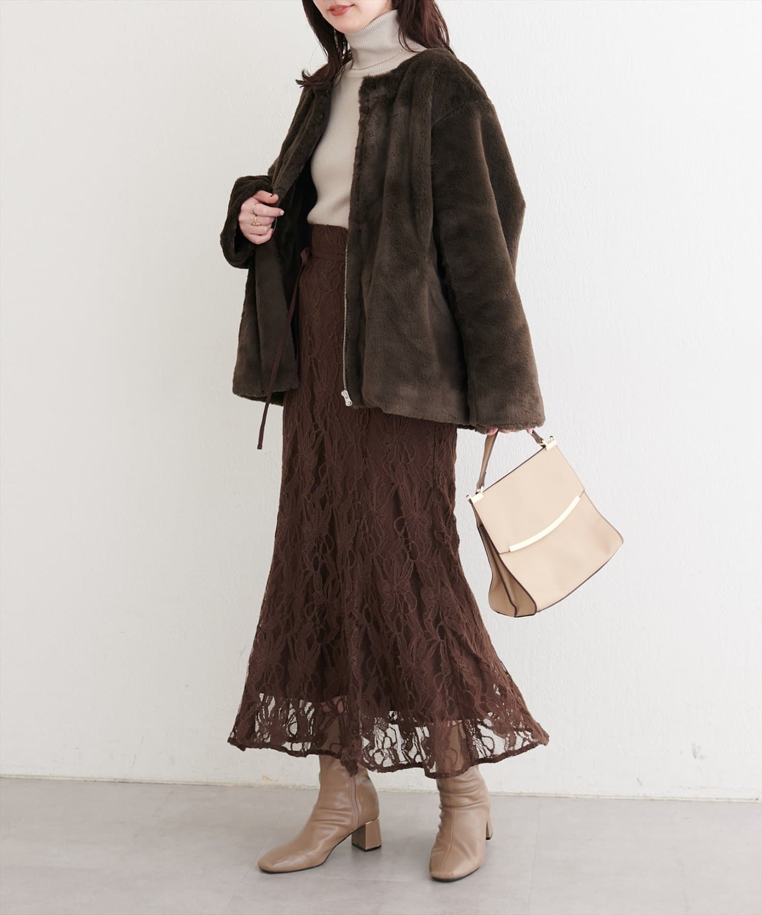 natural couture(ナチュラルクチュール) アソートボアＷミドルコート