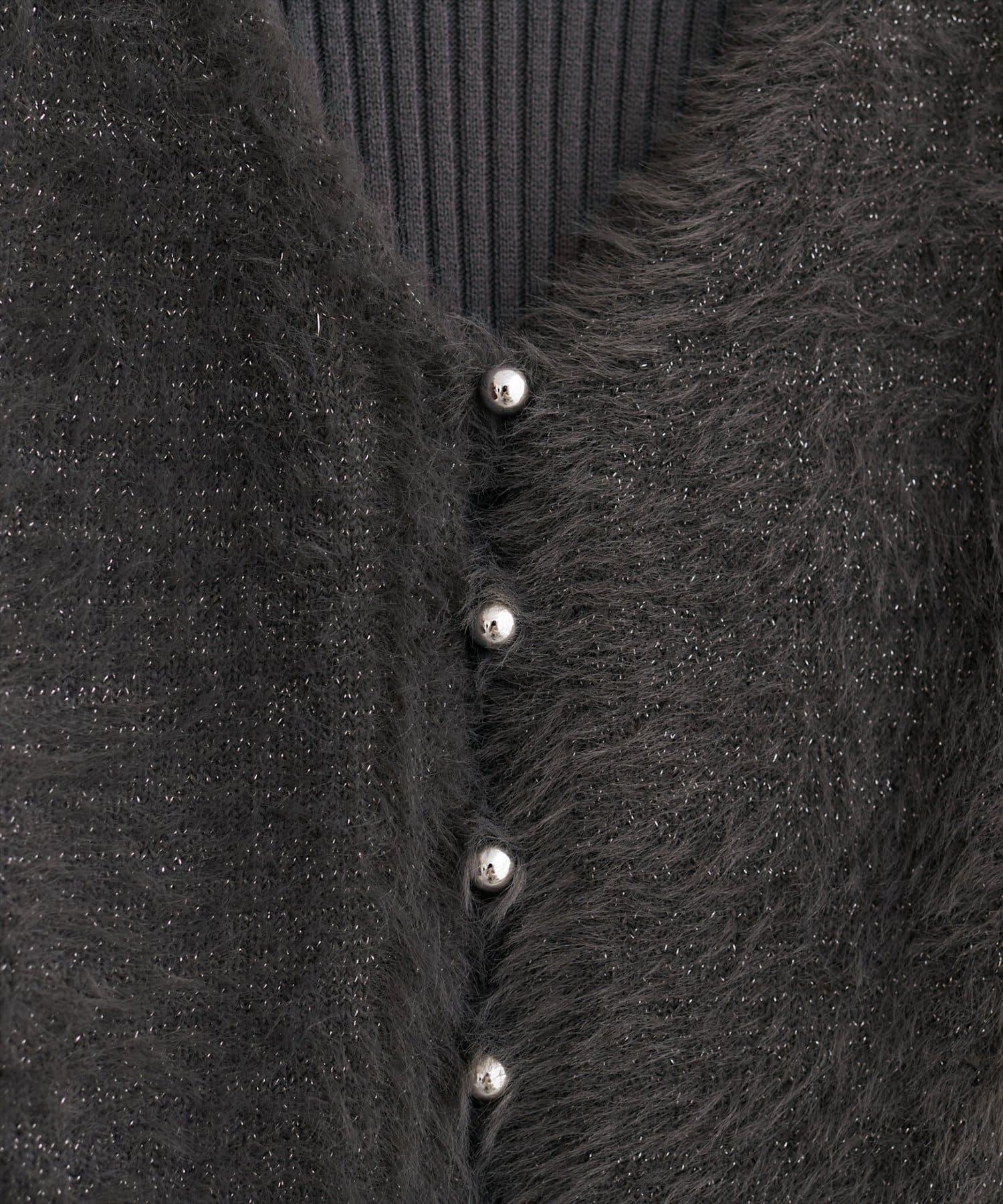 natural couture(ナチュラルクチュール) 〈osono〉ラメフェザーニットベスト×リブワンピース