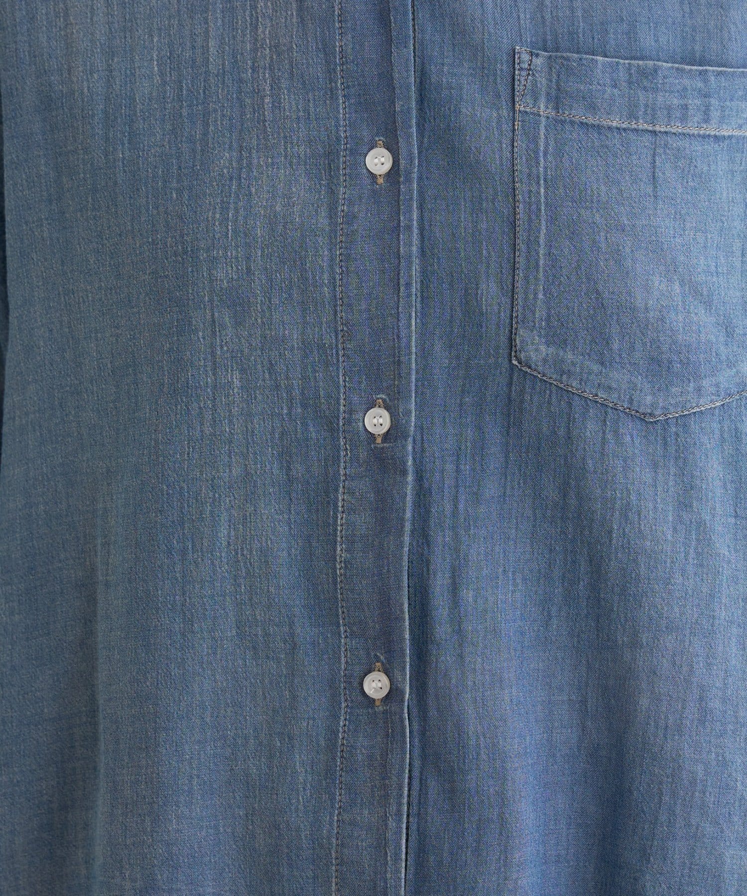 Omekashi(オメカシ) 【春夏の羽織りものに◎】シアーデニムシャツ