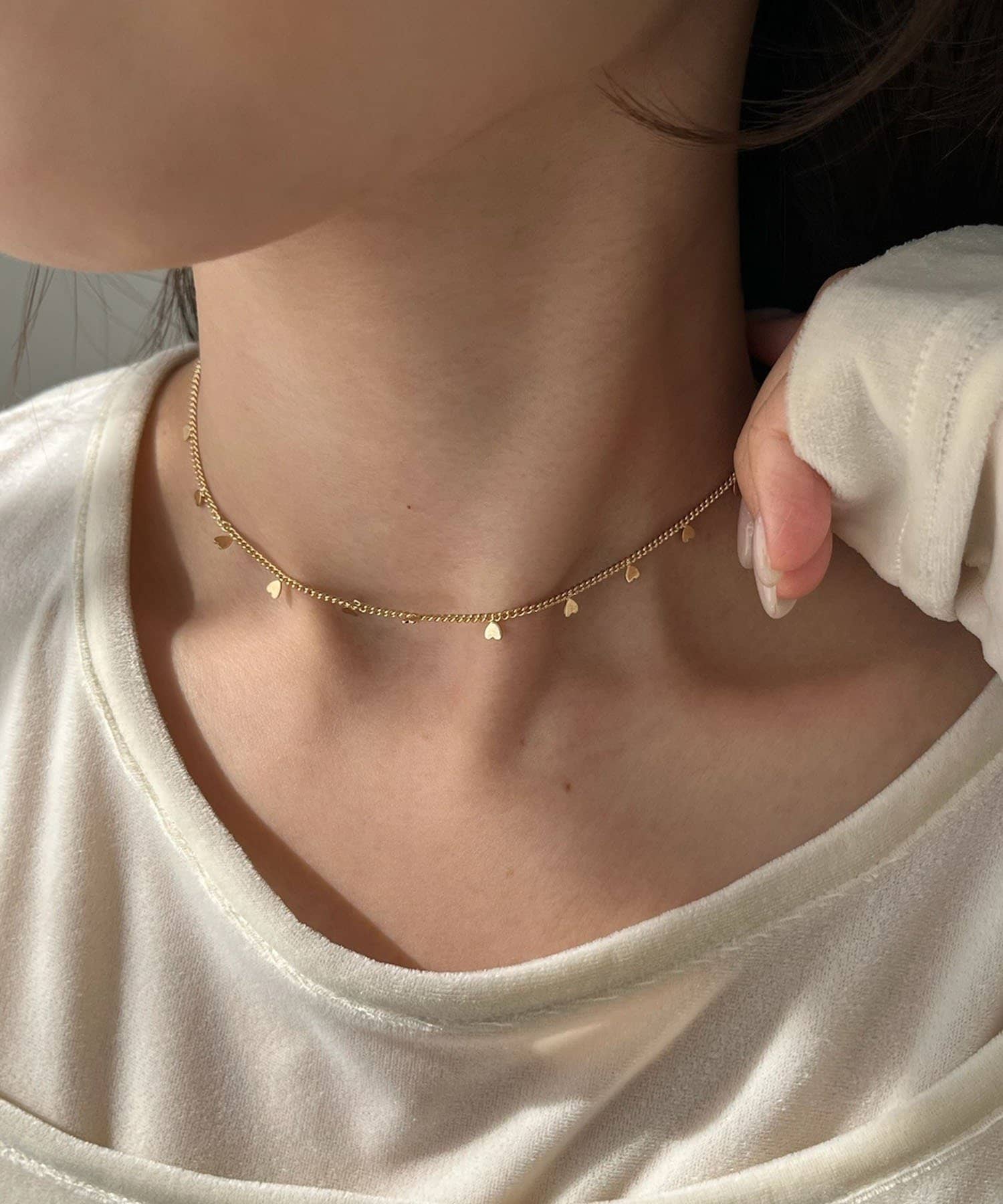 CAPRICIEUX LE'MAGE(カプリシュレマージュ) 〈GOLDY/ゴールディ〉ミニハートショートネックレス