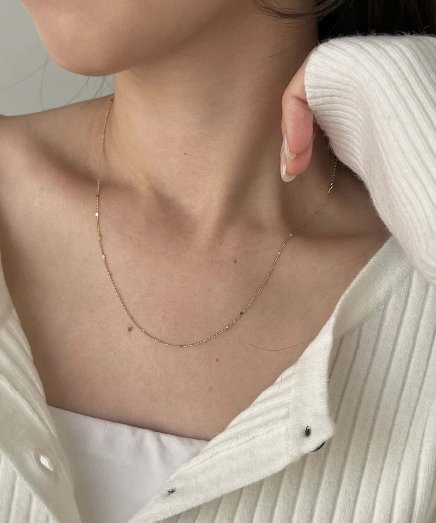 CAPRICIEUX LE'MAGE(カプリシュレマージュ) 〈GOLDY/ゴールディ〉ドットチェーンスキンネックレス