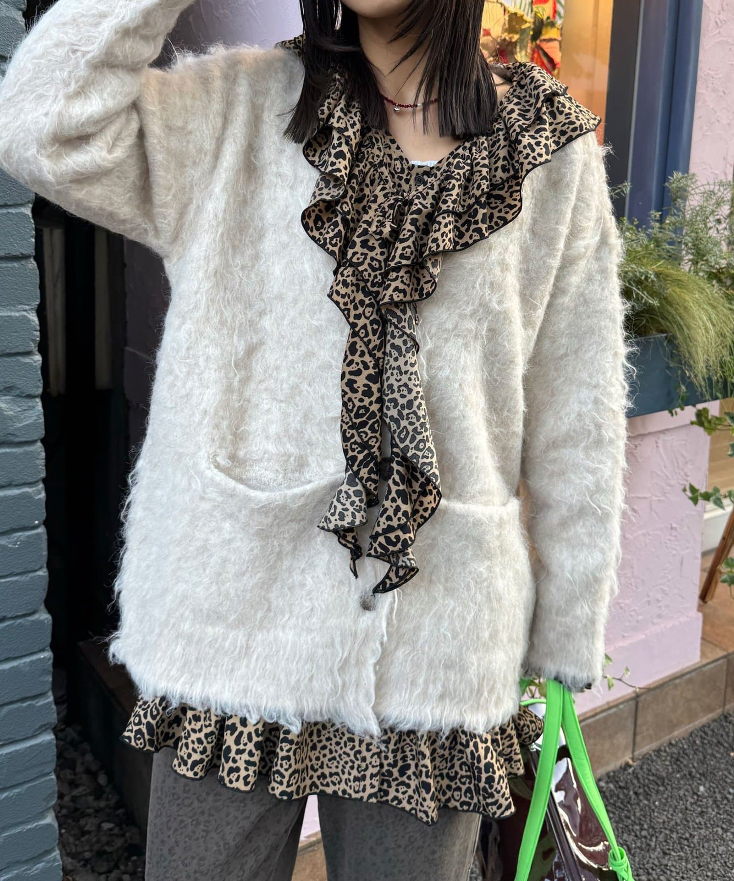 CIAOPANIC(チャオパニック) 【neutral by ciaopanic】シャギーニットカーディガン