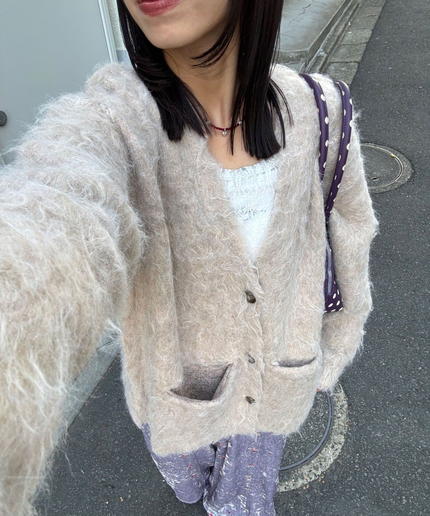 CIAOPANIC(チャオパニック) 【neutral by ciaopanic】シャギーニットカーディガン