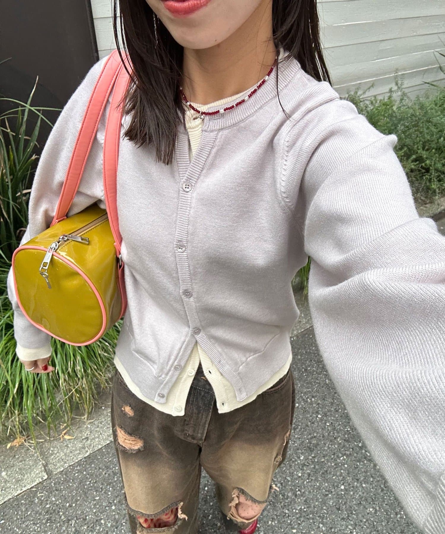 CIAOPANIC(チャオパニック) 【neutral by ciaopanic】レイヤード風カーディガン