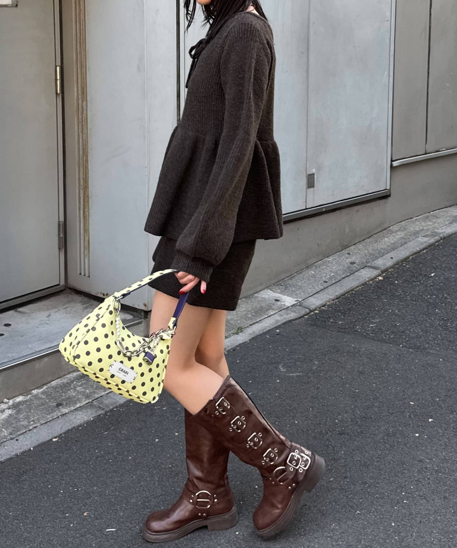 CIAOPANIC(チャオパニック) 【neutral by ciaopanic】ペプラムリボンニット