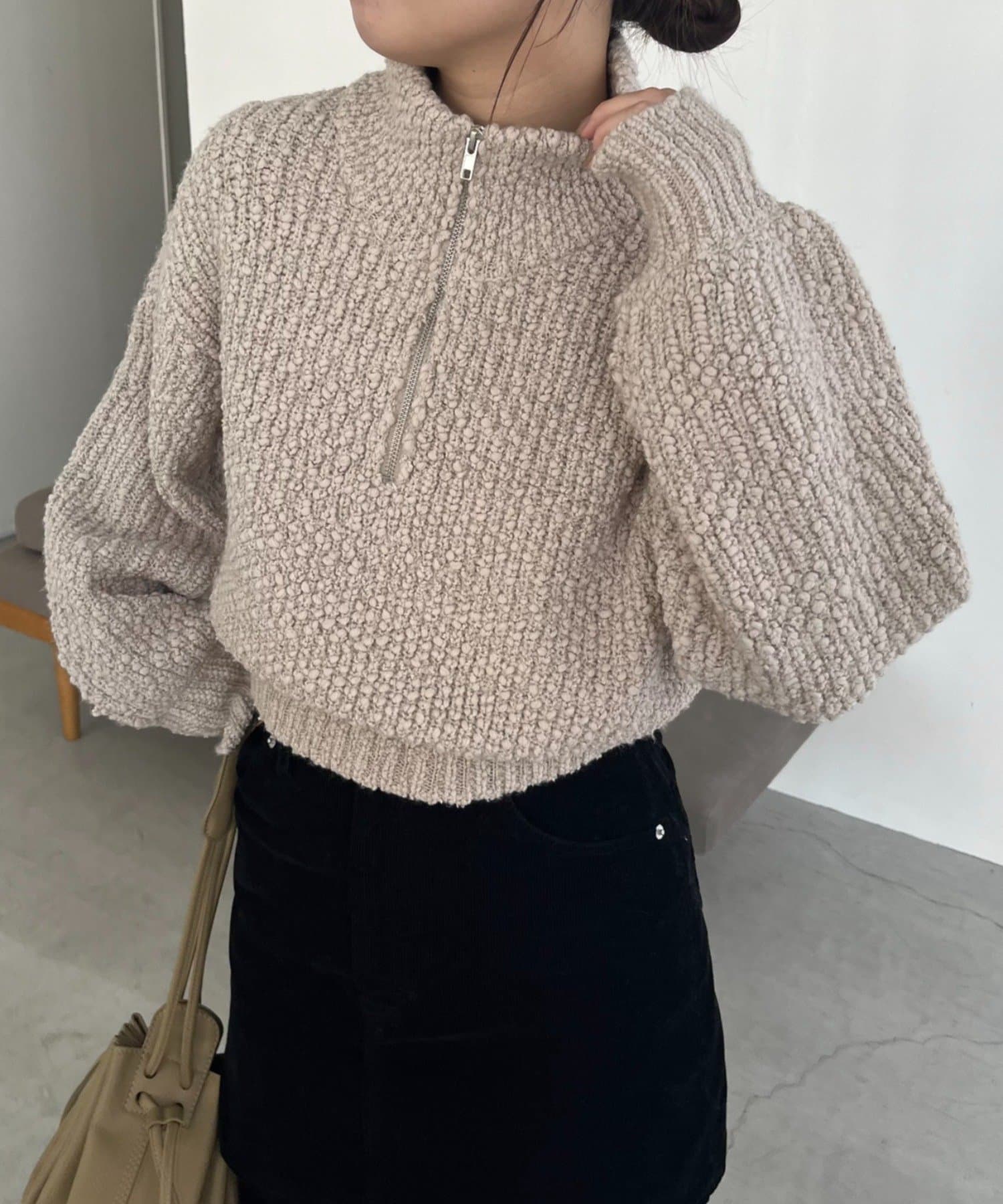 CAPRICIEUX LE'MAGE(カプリシュレマージュ) ハーフジップニット