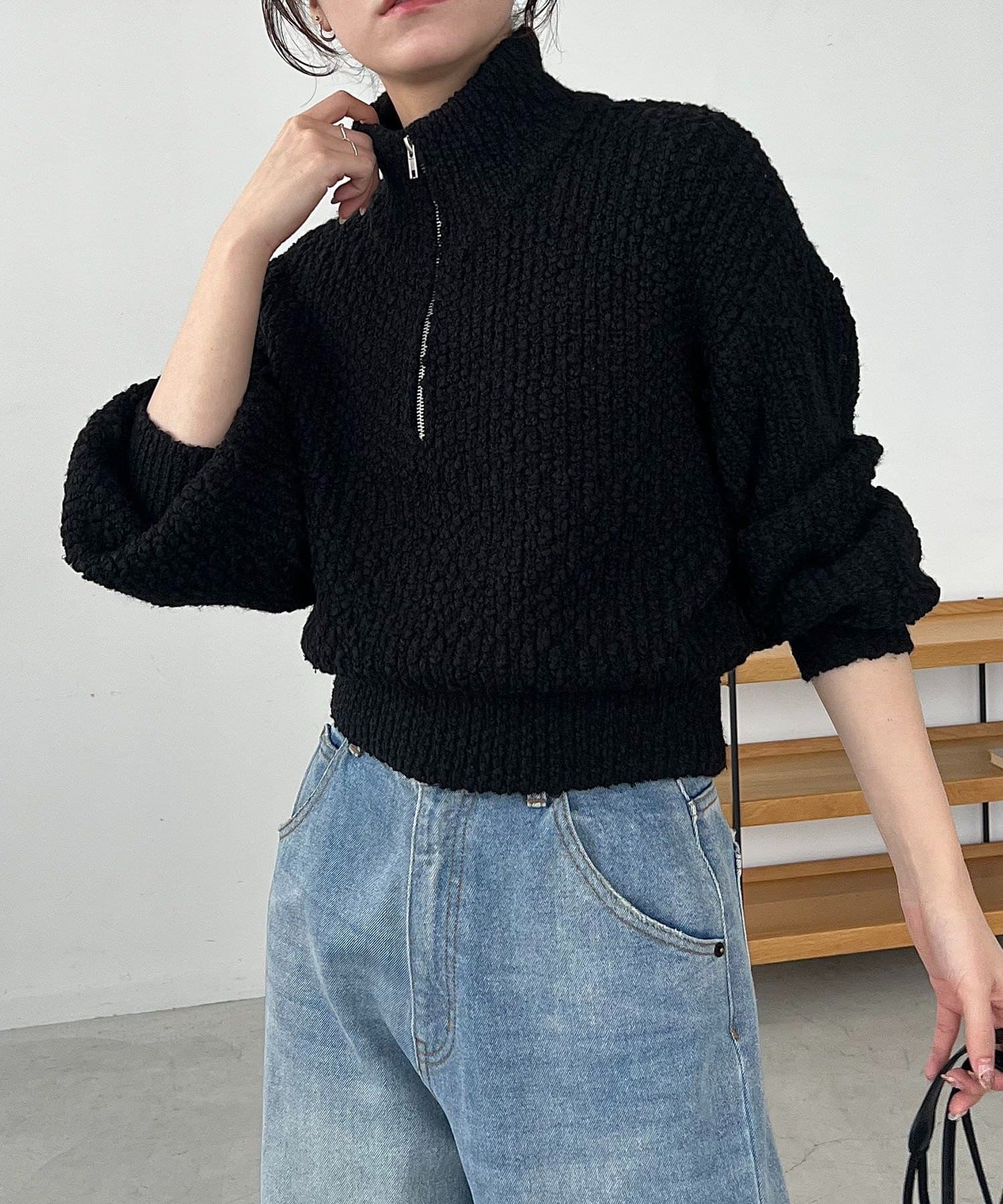 CAPRICIEUX LE'MAGE(カプリシュレマージュ) ハーフジップニット