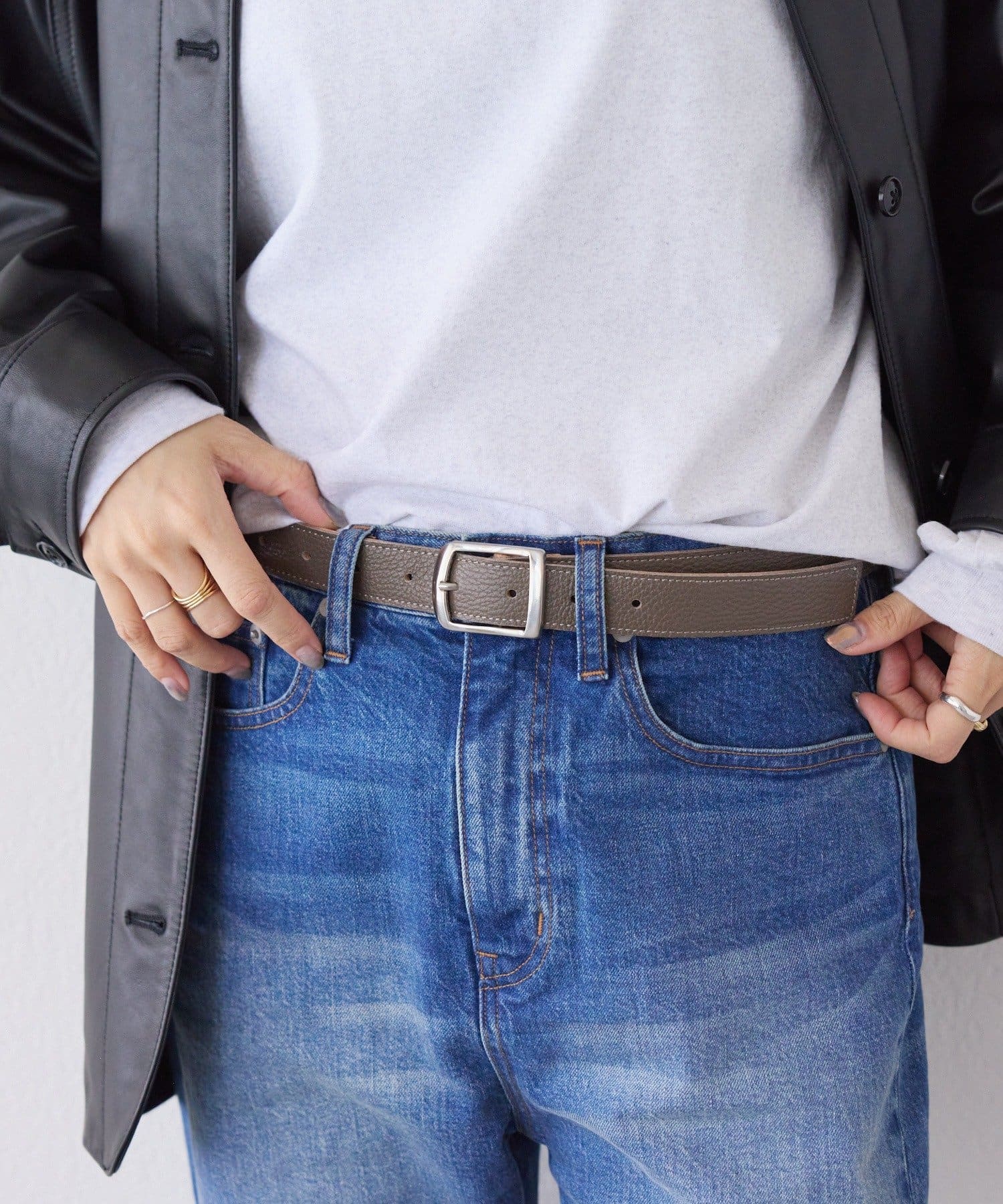 RIVE DROITE(リヴドロワ) 【インフルエンサーSHIHO企画】【A・MONN.:.(アモン)】SHIHOコラボレザーベルト/2月下旬お届け予定