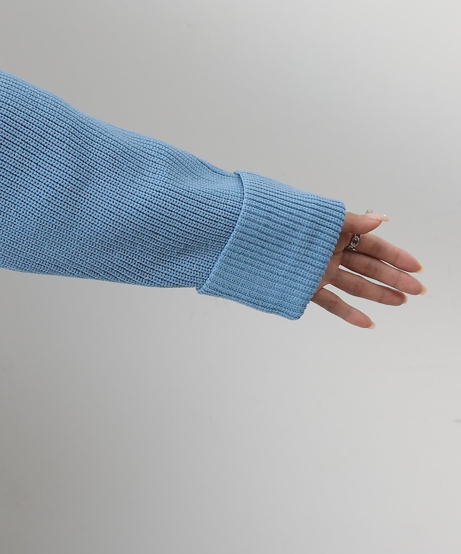 COLONY 2139(コロニー トゥーワンスリーナイン) Wポケット衿付きリブジャケットカーデ