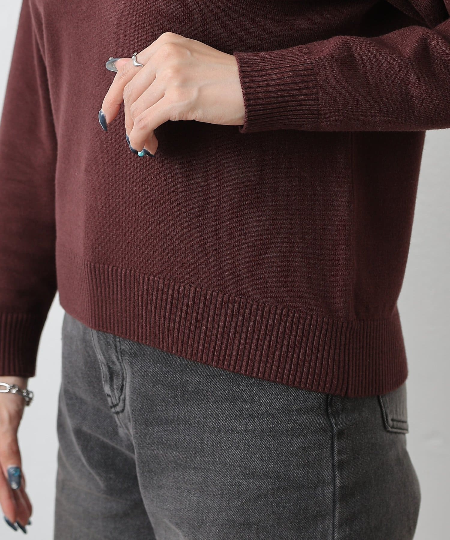 COLONY 2139(コロニー トゥーワンスリーナイン) レイヤードカラーニットプルオーバー