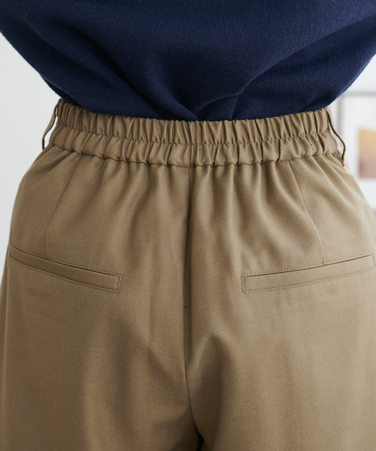 DISCOAT(ディスコート) 【洗濯可能/美シルエット】ウールブレンドショートパンツ