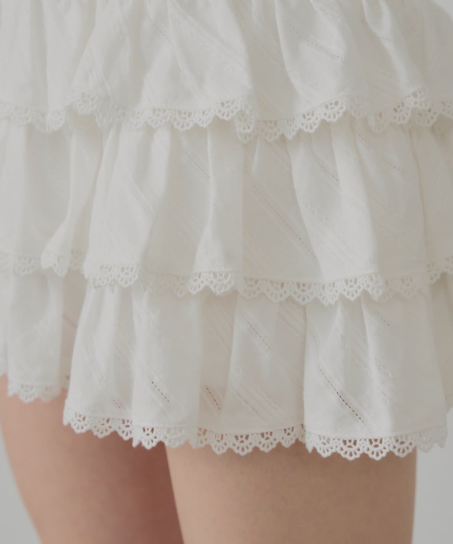 Chico(チコ) フリルティアードミニスカート