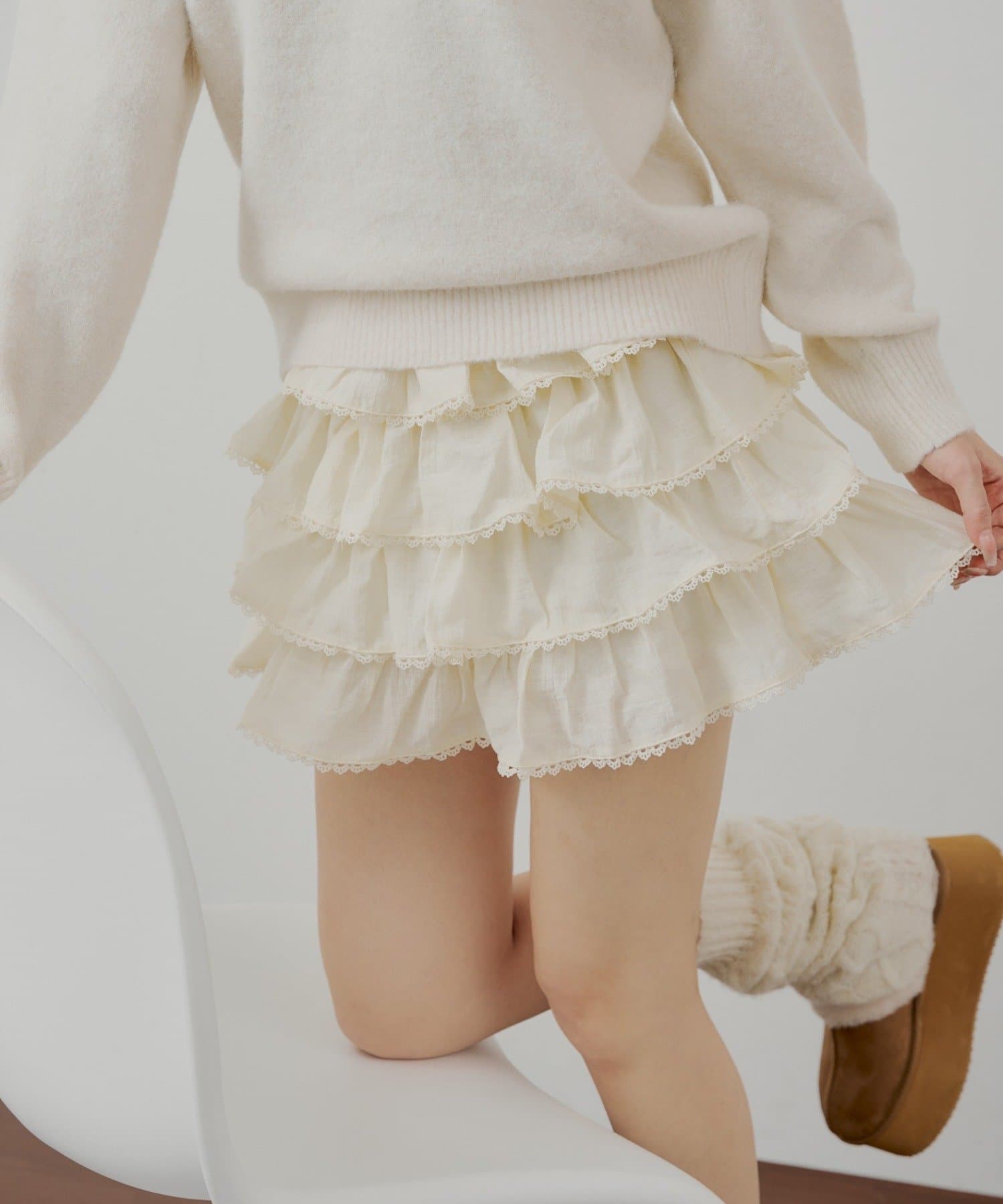 Chico(チコ) フリルティアードミニスカート