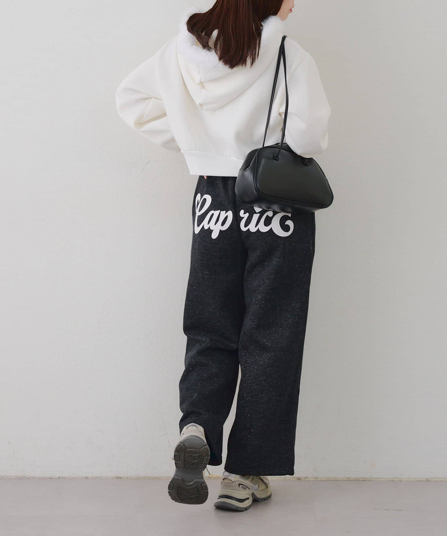 NICE CLAUP / OLIVE des OLIVE OUTLET(ナイスクラップ  / オリーブ デ オリーブ アウトレット) バックプリント入り【RMAF】キラキラスウェットパンツ