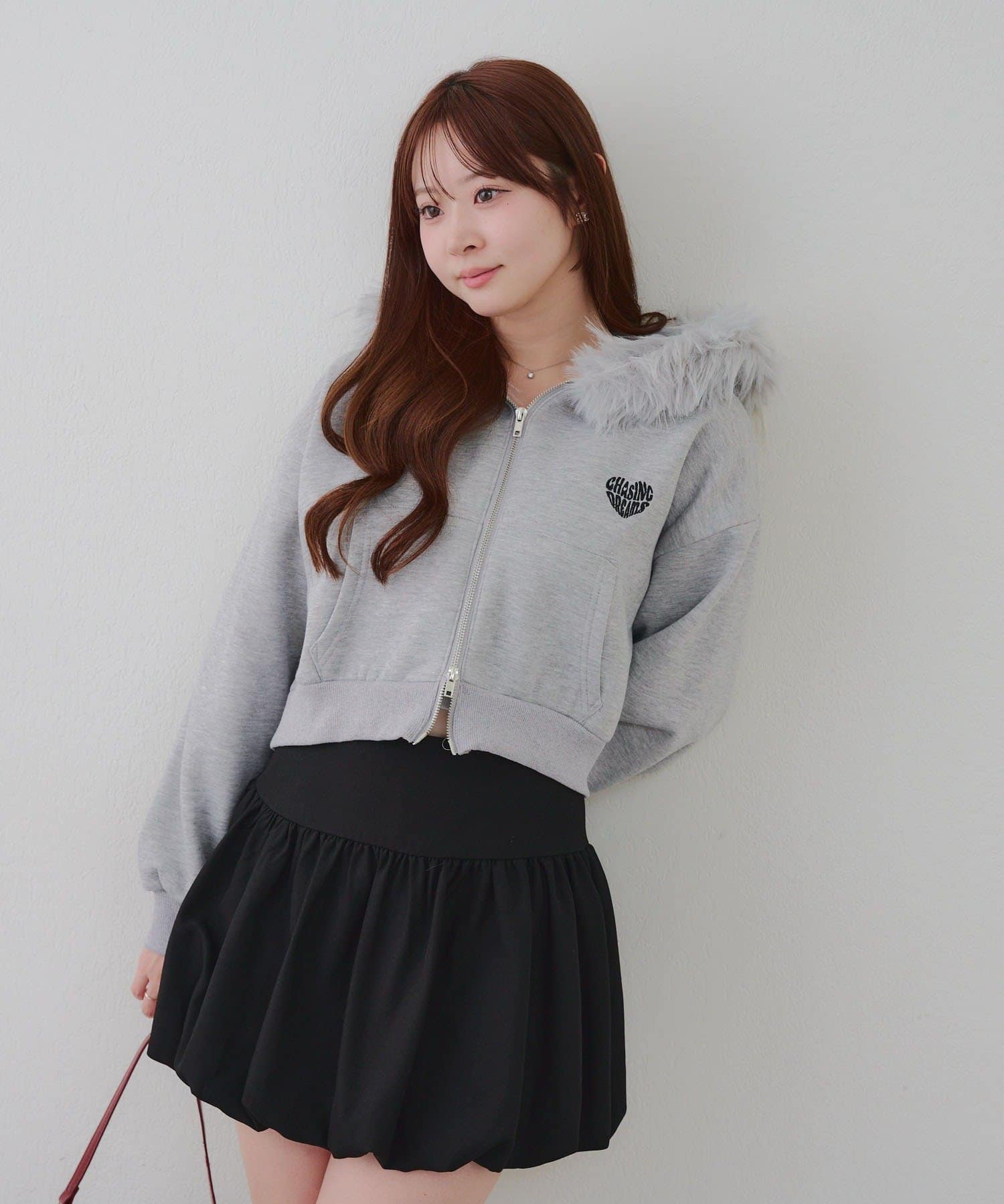 NICE CLAUP / OLIVE des OLIVE OUTLET(ナイスクラップ  / オリーブ デ オリーブ アウトレット) 【RMAF】フードファー付キラキラパーカー