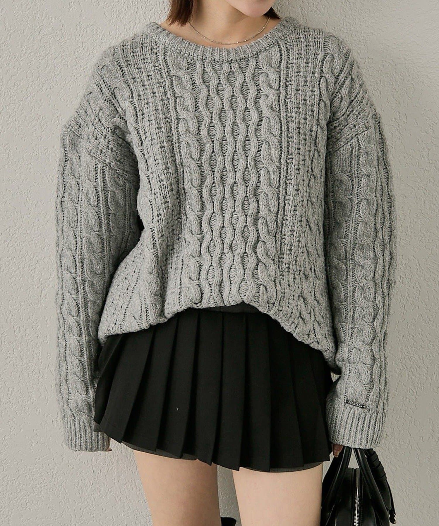 mline(エムライン) [mline]ビッグケーブルニット