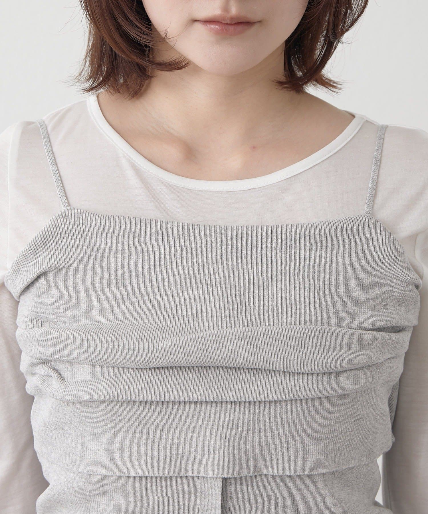 mline(エムライン) [mline]スリットニットキャミ