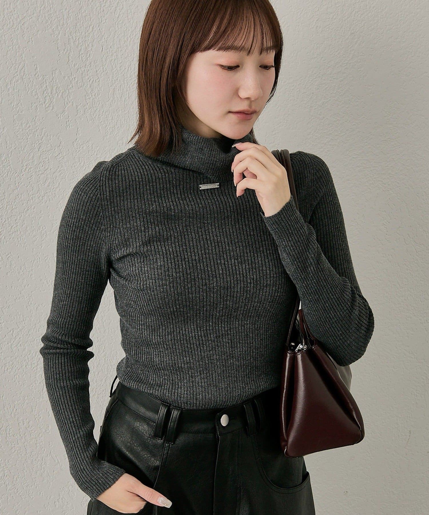 mline(エムライン) [mline]タートルリブニット