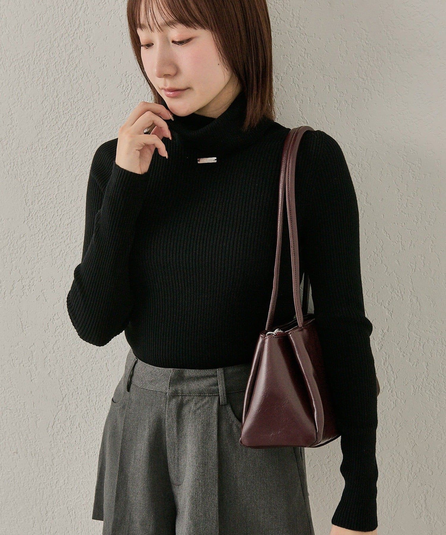 mline(エムライン) [mline]タートルリブニット