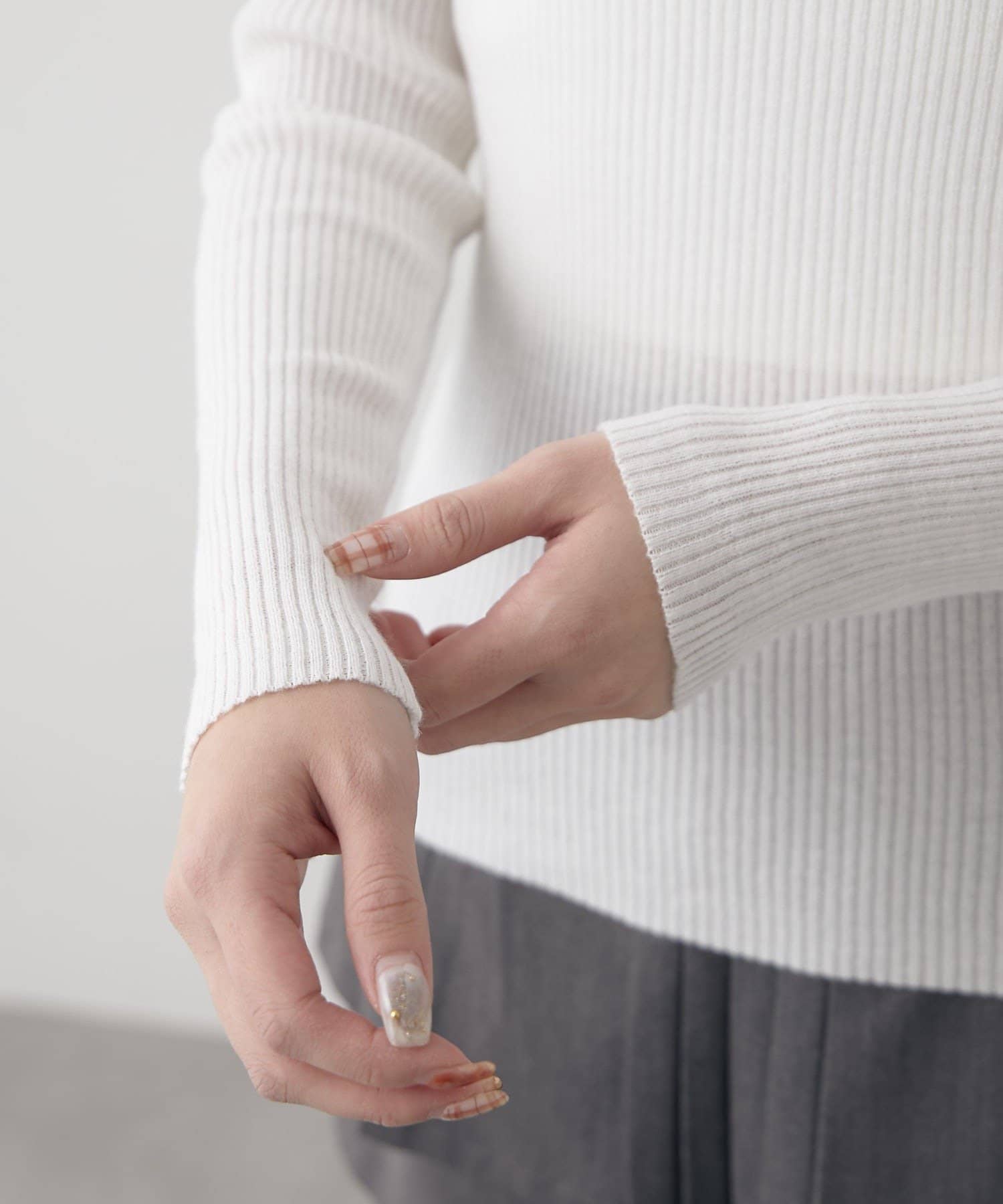 mline(エムライン) [mline]タートルリブニット