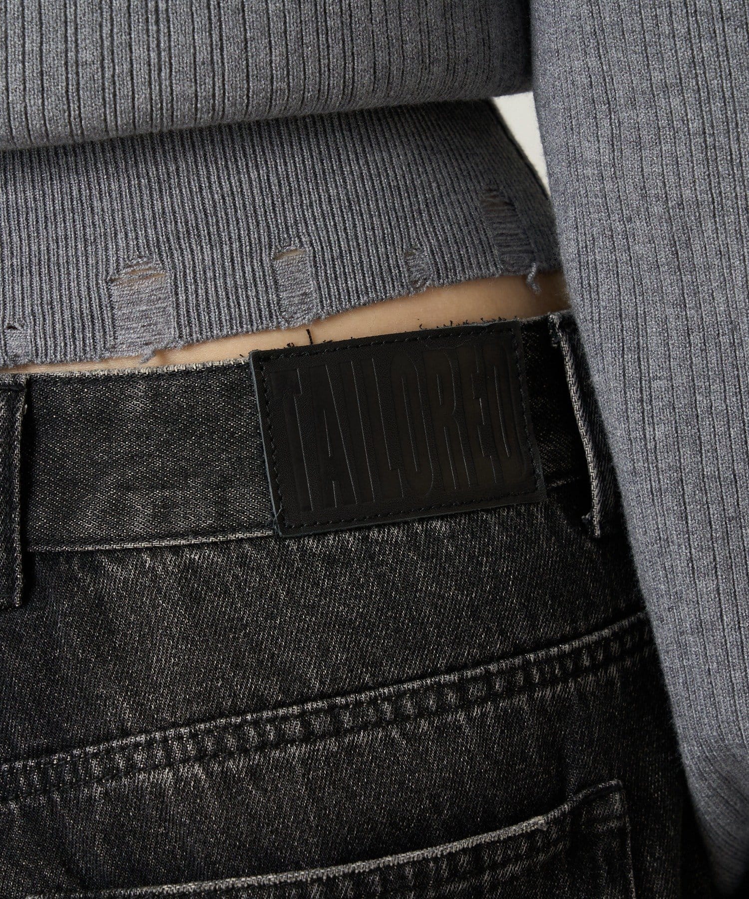 mline(エムライン) [mline]クラッシュワイドデニム