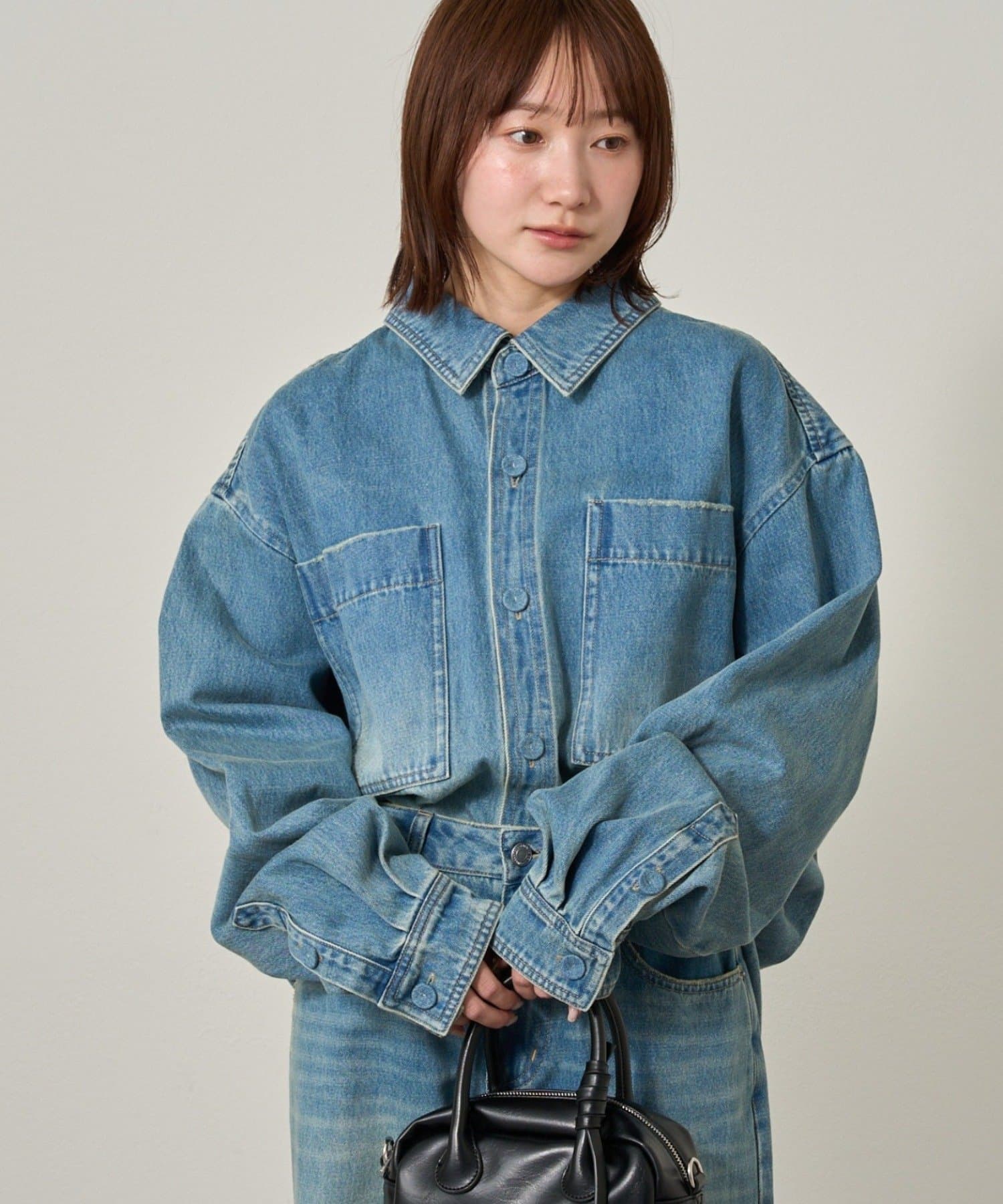 mline(エムライン) [mline]BIGポケット デニムシャツ