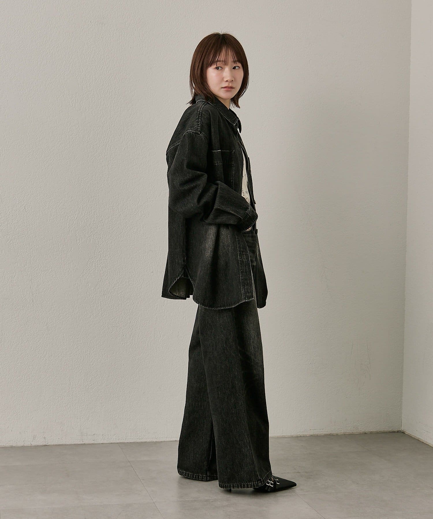 mline(エムライン) [mline]BIGポケット デニムシャツ