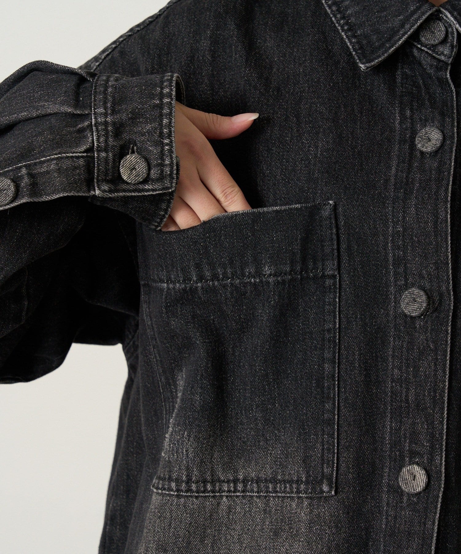 mline(エムライン) [mline]BIGポケット デニムシャツ