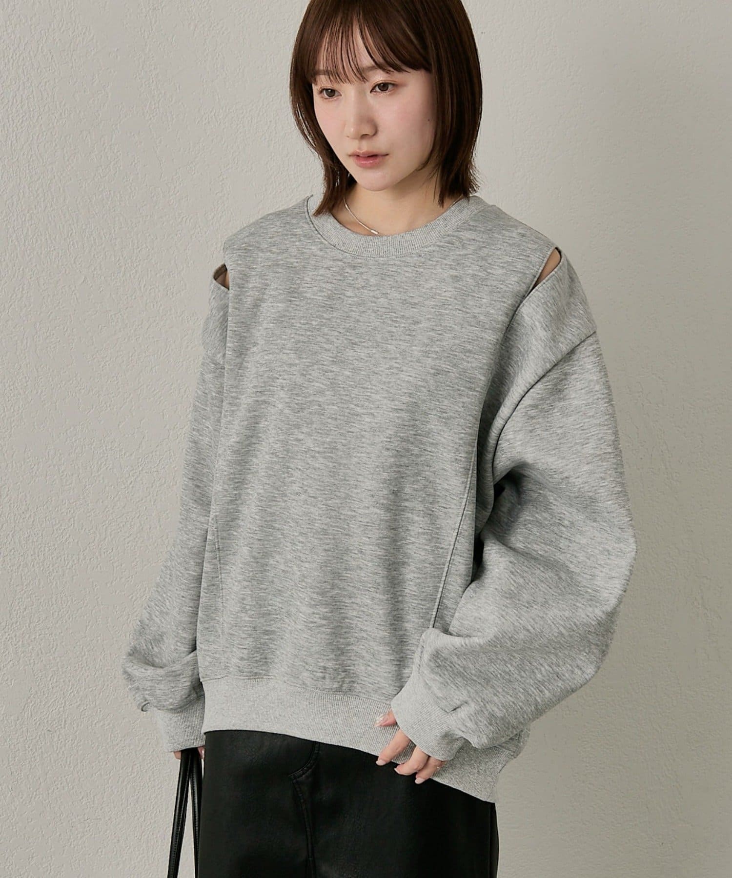 mline(エムライン) [mline]カットデザイン スウェット