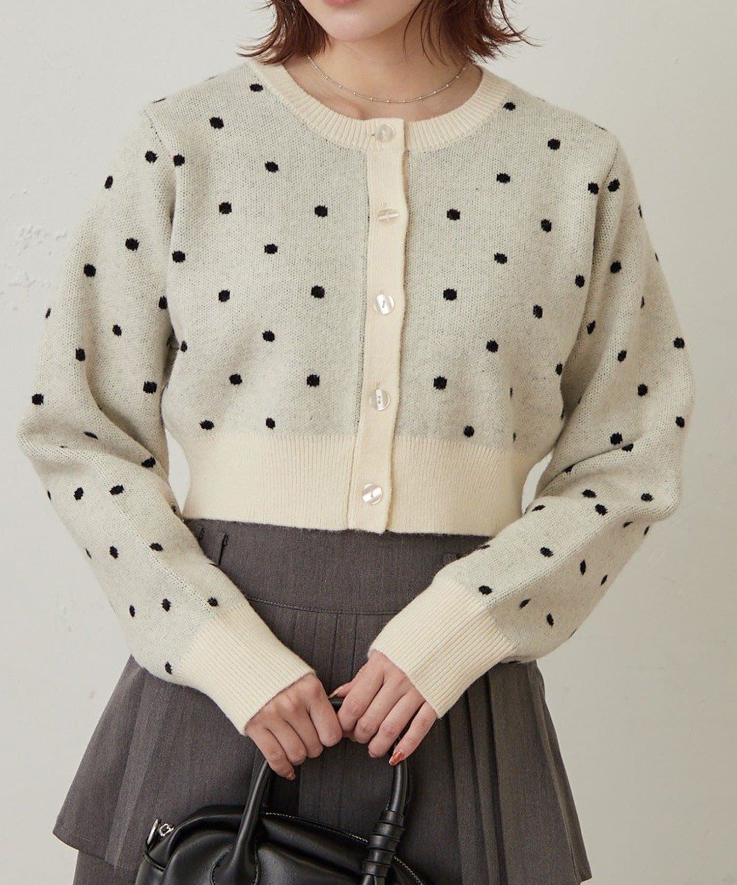 mline(エムライン) [mline]コンパクト ドットカーディガン