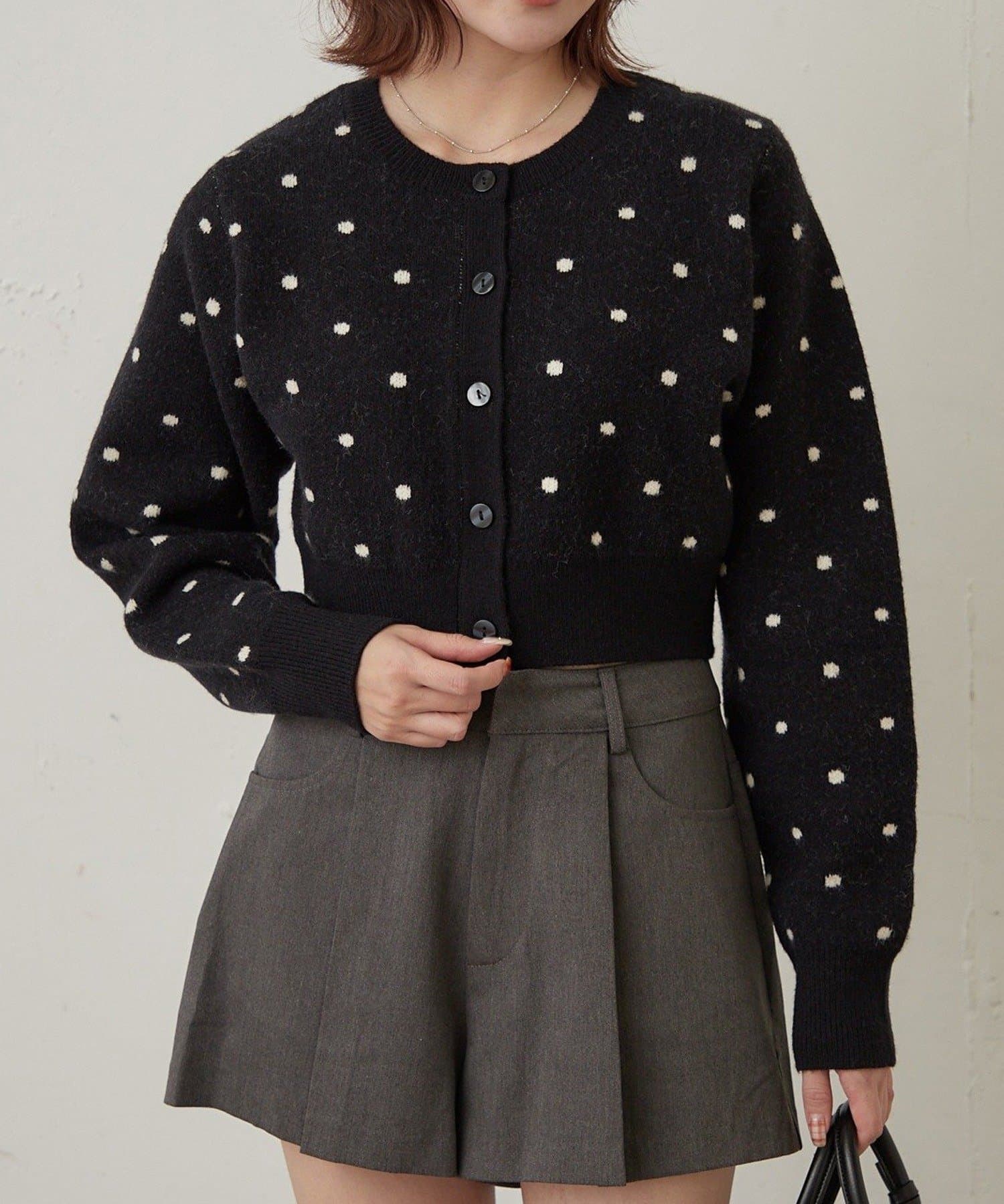 mline(エムライン) [mline]コンパクト ドットカーディガン