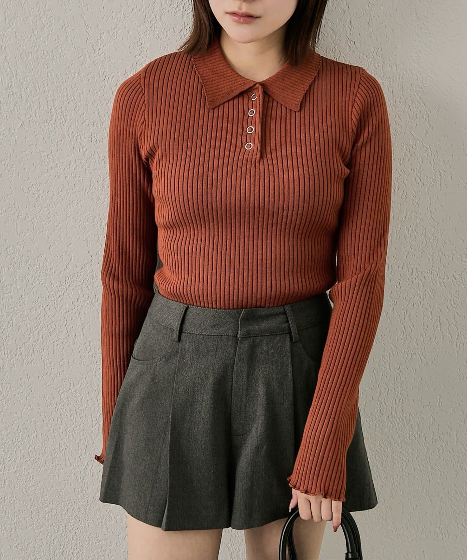 mline(エムライン) [mline]リブヘンリーニット