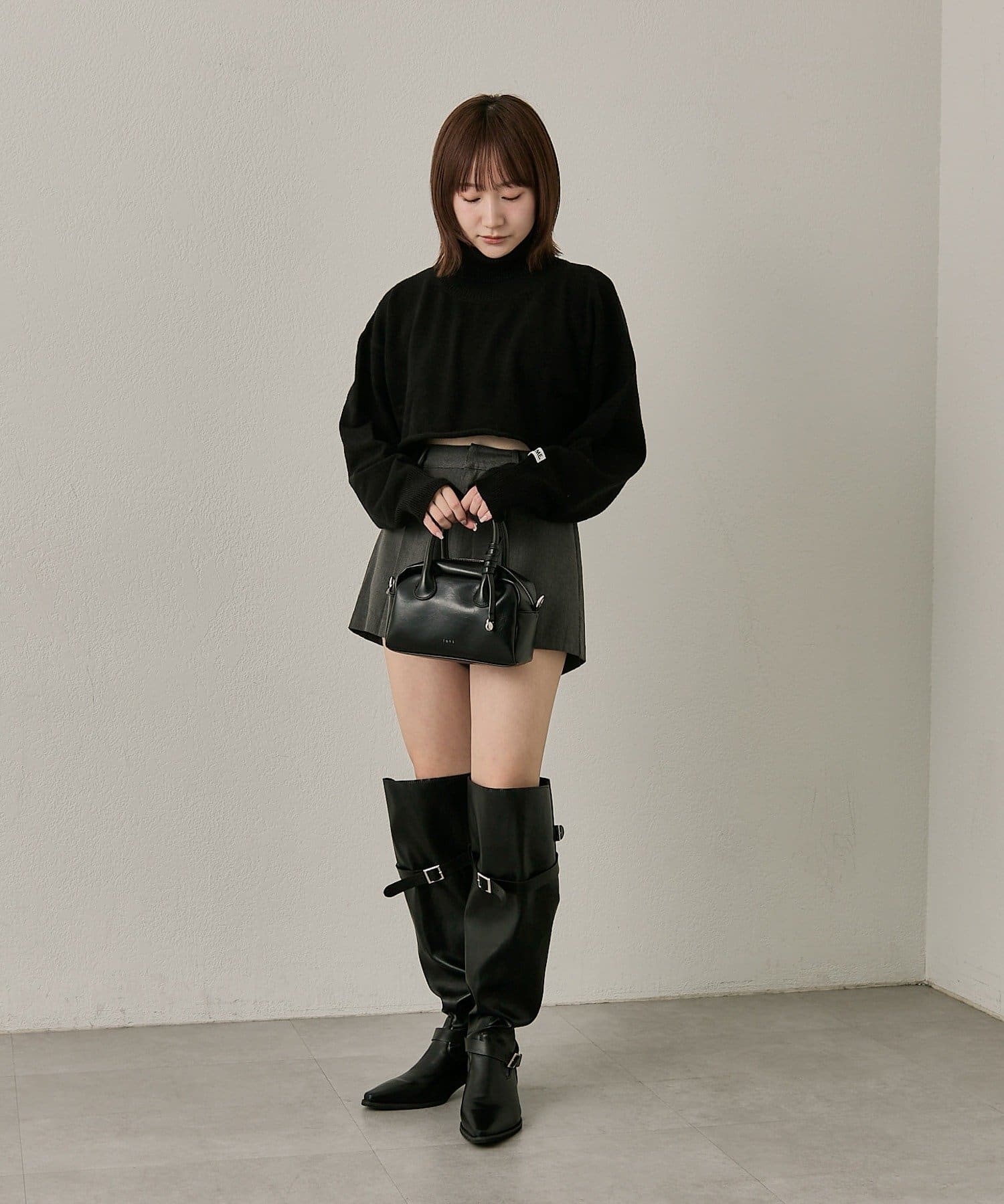 mline(エムライン) [mline]ショート タートルニット