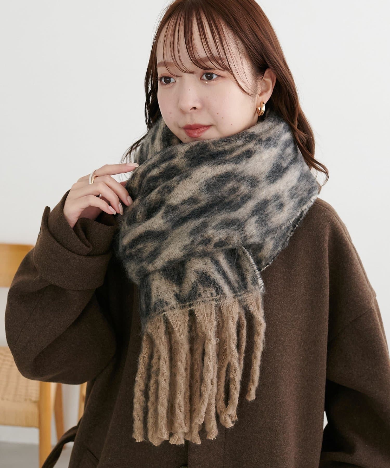 DISCOAT(ディスコート) 【ユニセックス】アニマル柄マフラー