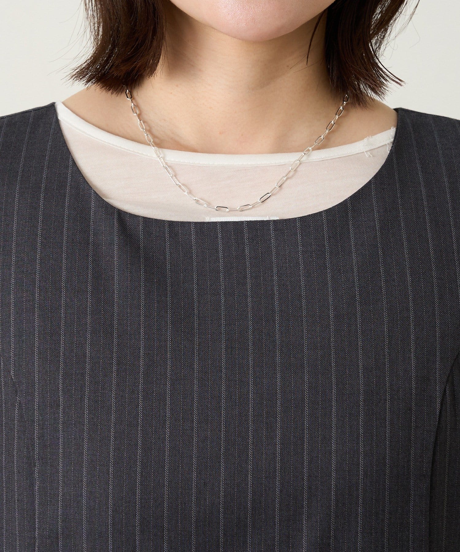 mline(エムライン) [mline]ストライプベルトワンピース