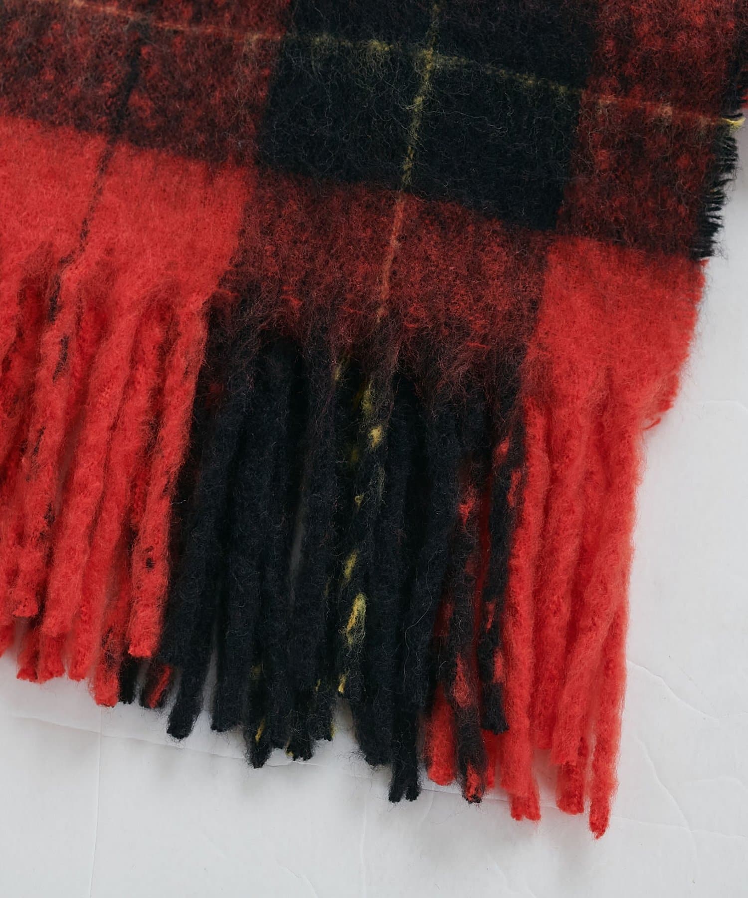 DISCOAT(ディスコート) 【ユニセックス】リング糸ボリュームチェックマフラー