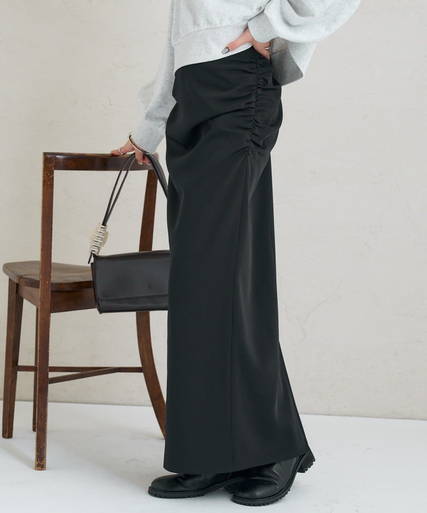 mystic(ミスティック) サイドギャザータックスカート