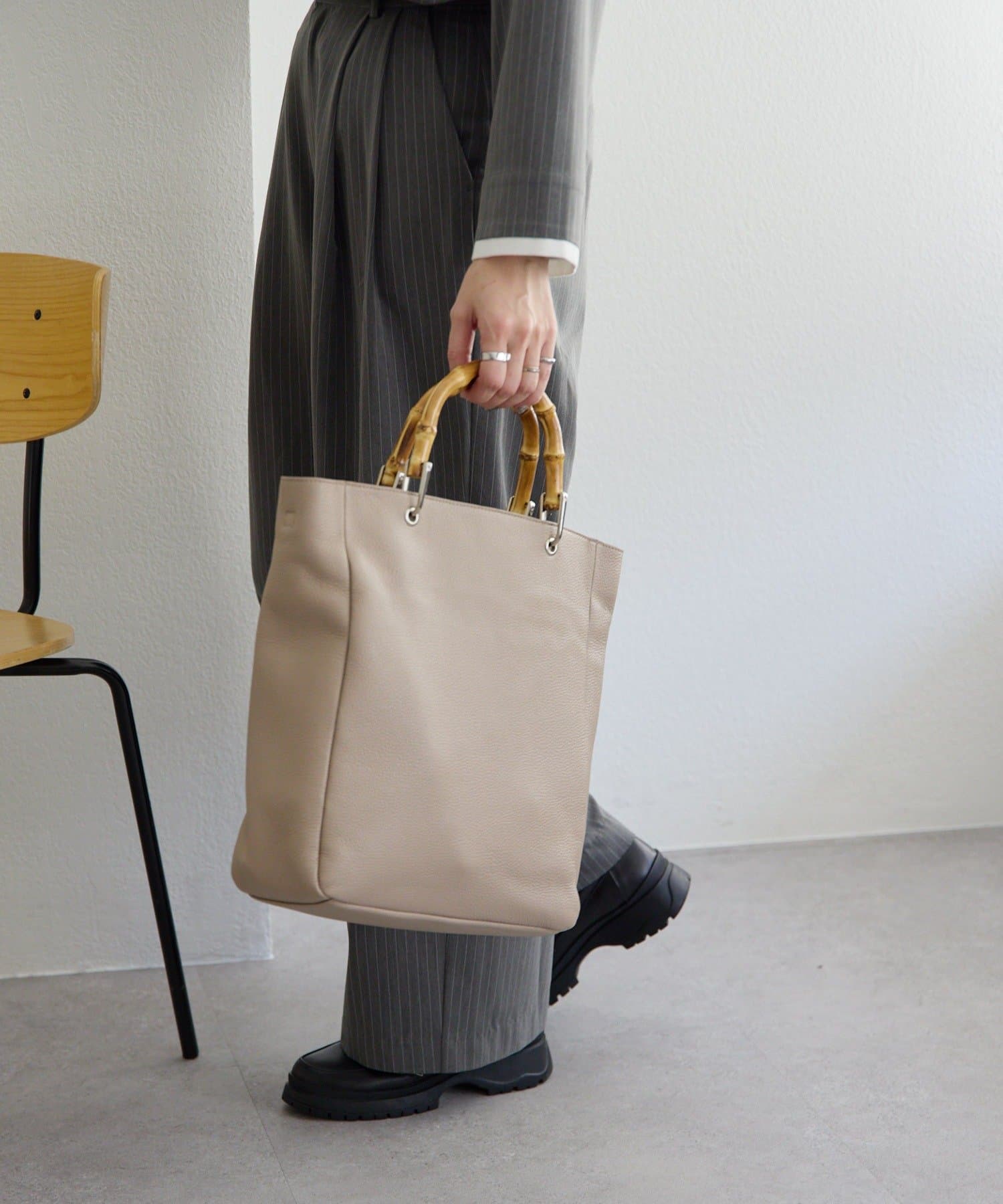 ear PAPILLONNER(イア パピヨネ) 《本革/A4サイズ対応》バンブートートバッグL