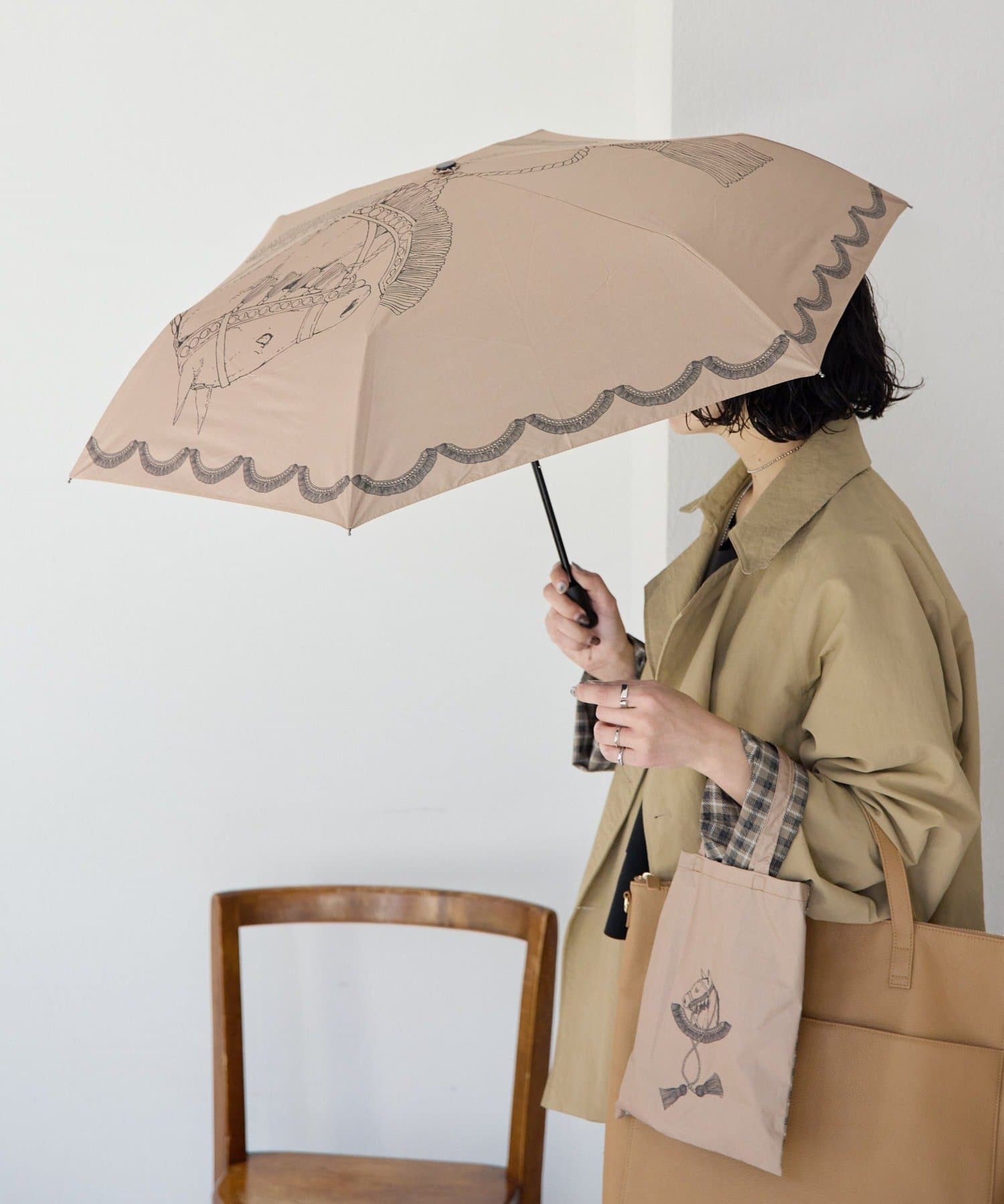 ear PAPILLONNER(イア パピヨネ) 《遮光＆紫外線カット率99％/遮熱効果あり》sampo×earコラボ晴雨兼用傘