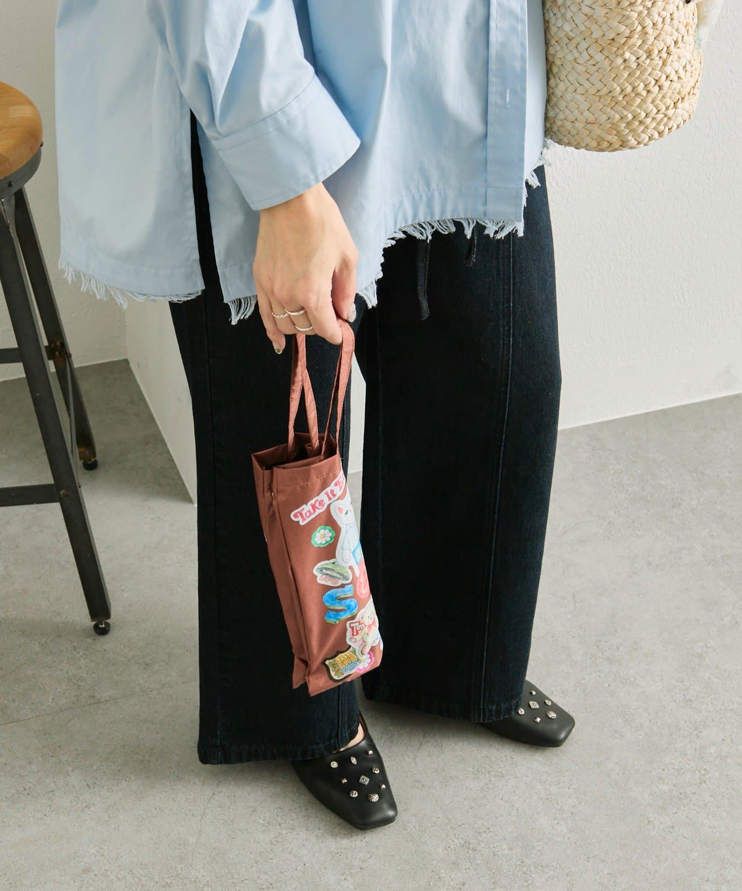 ear PAPILLONNER(イア パピヨネ) 【sampo×earコラボ】晴雨兼用折りたたみ傘《遮光＆紫外線カット率99％/遮熱効果あり》