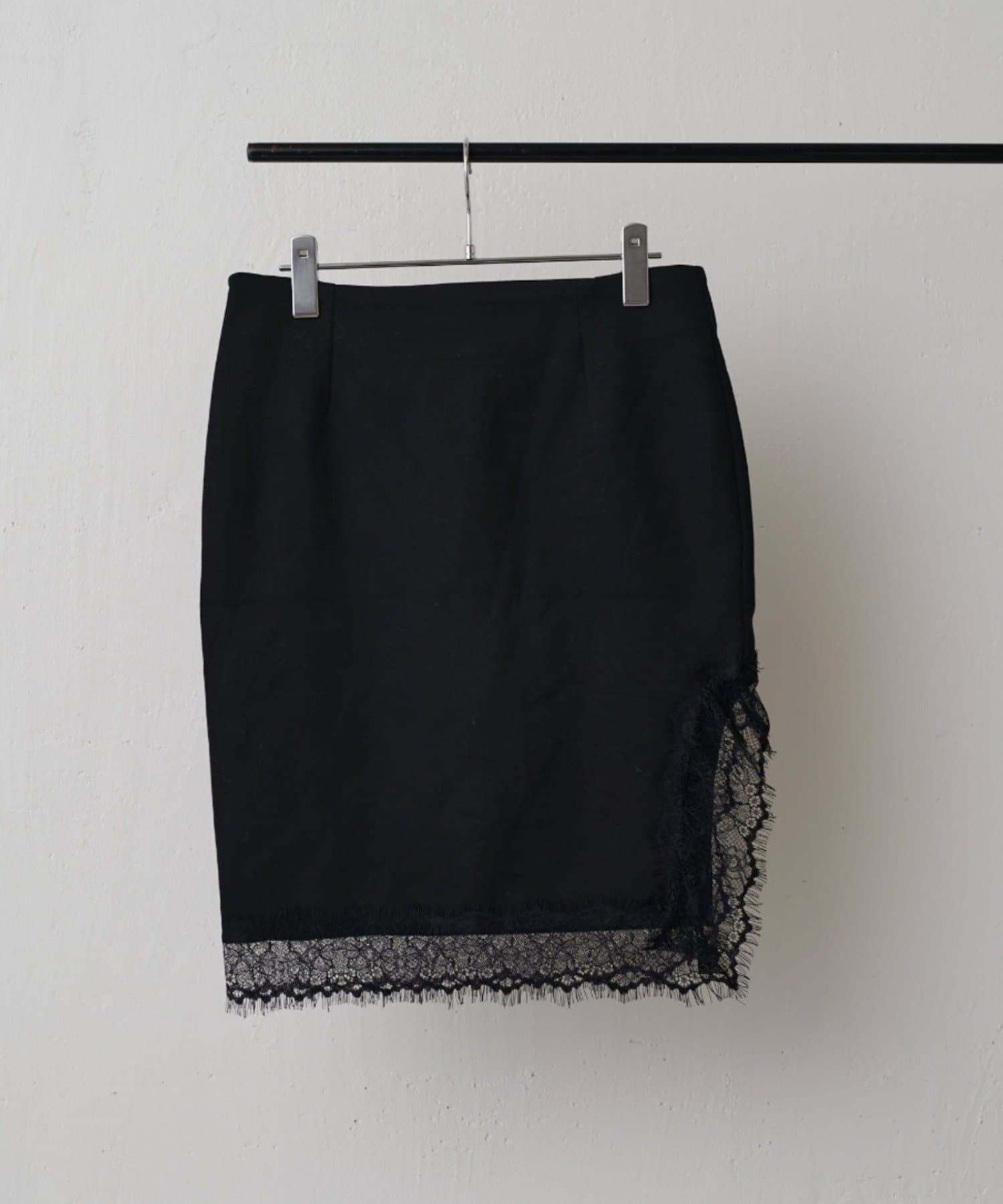 OUTLET(アウトレット) 【Lui's】レース付タイトスカート