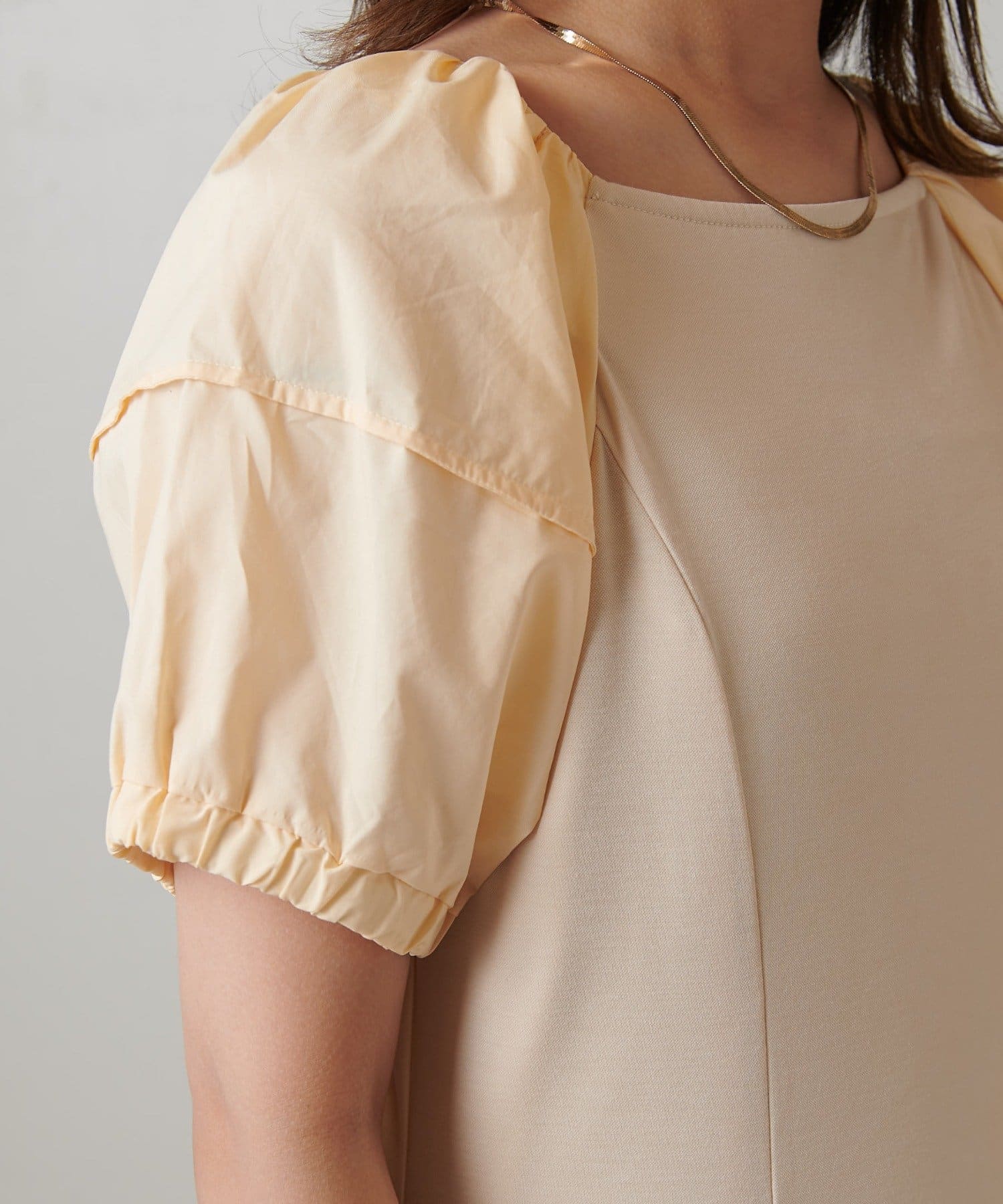 OUTLET(アウトレット) 【Lui's】バルーンスリーブカットワンピース