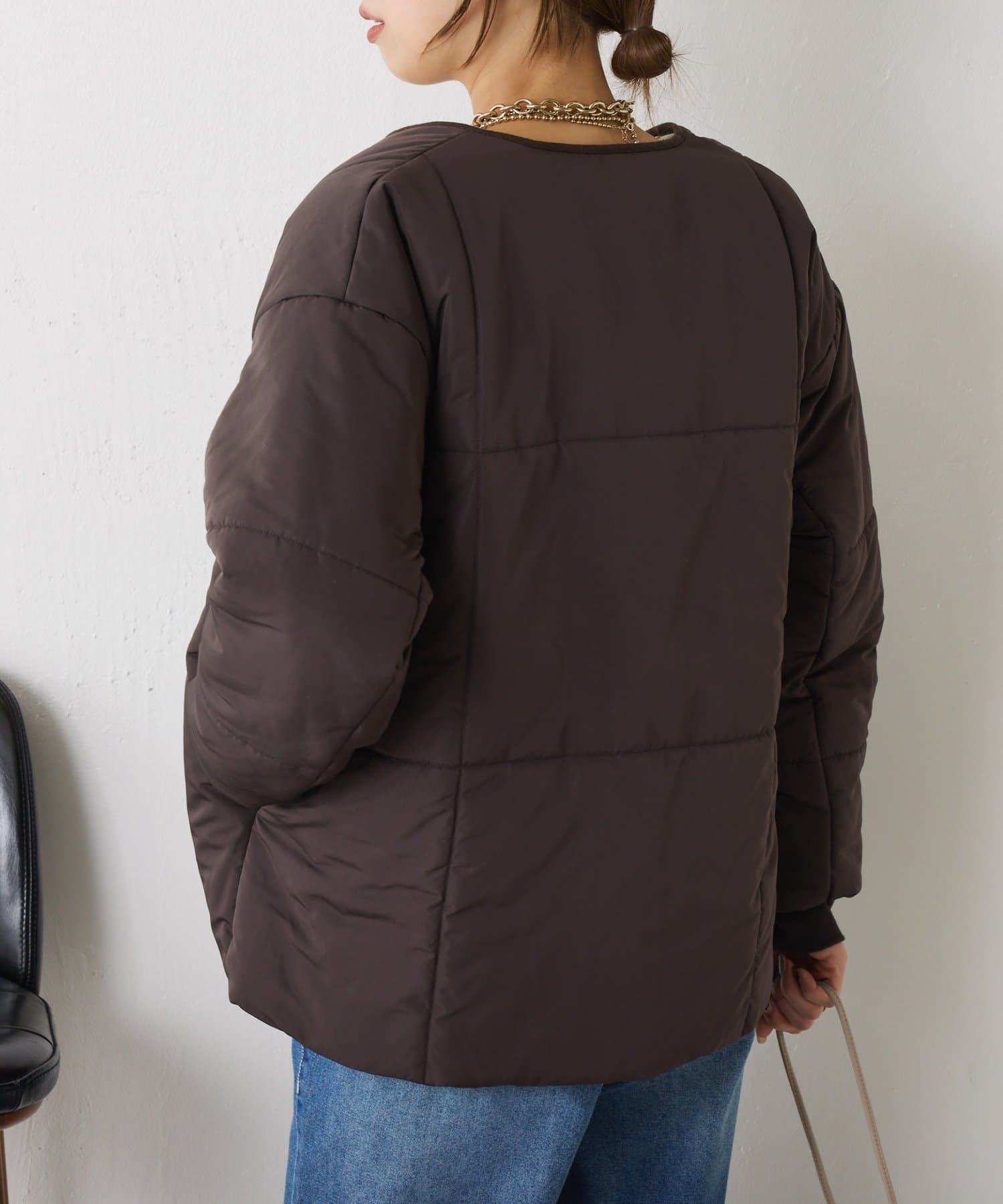 Jena　espace merveilleux(ジェナ　エスパスメルヴェイユ) 【軽量/小顔効果◎】キルティングラインジャケット