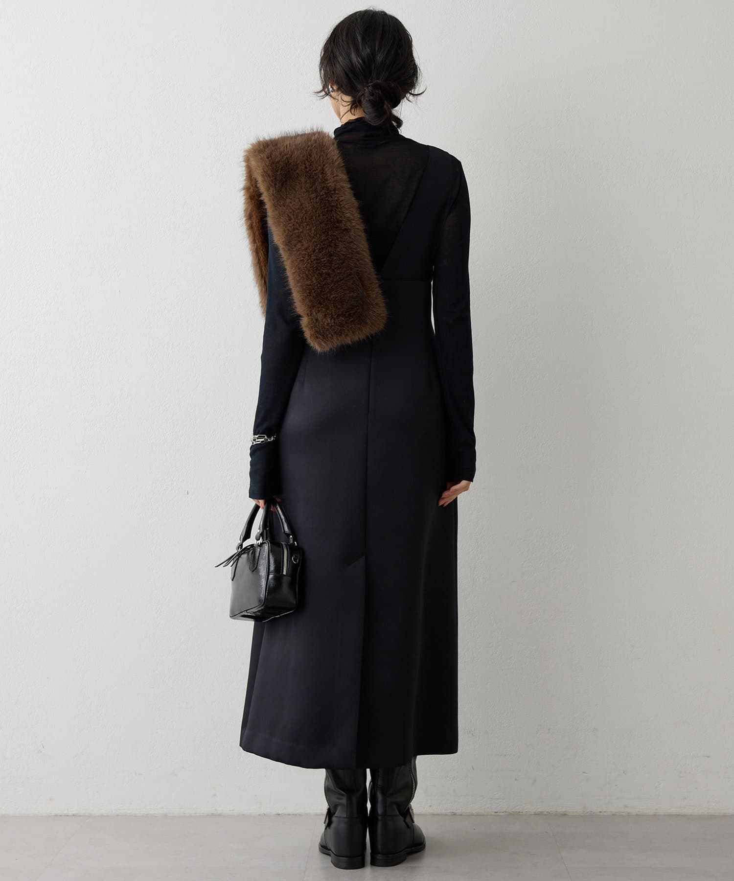 Whim Gazette(ウィム ガゼット) ダブルサテンワンピース