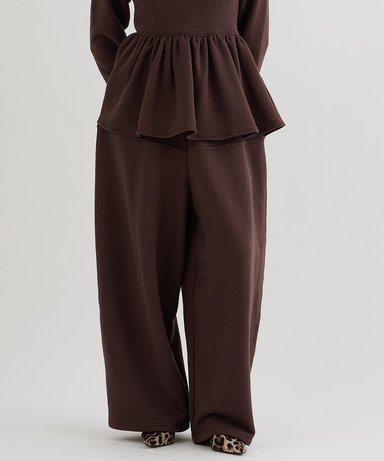 Whim Gazette(ウィム ガゼット) 裏毛バレルパンツ