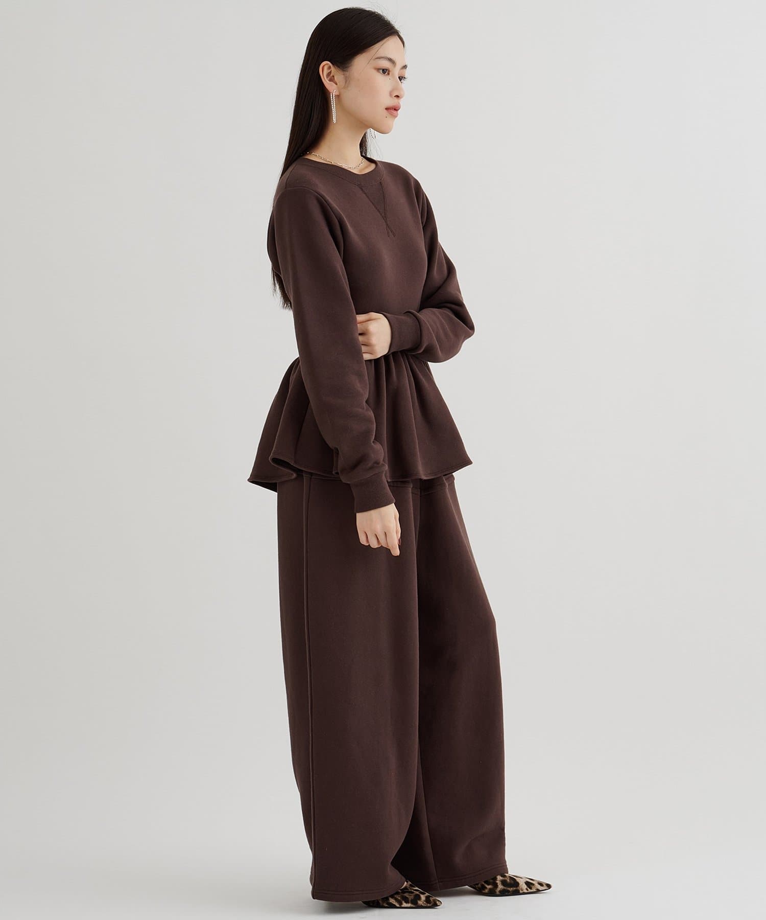 Whim Gazette(ウィム ガゼット) 裏毛フリルプルオーバー