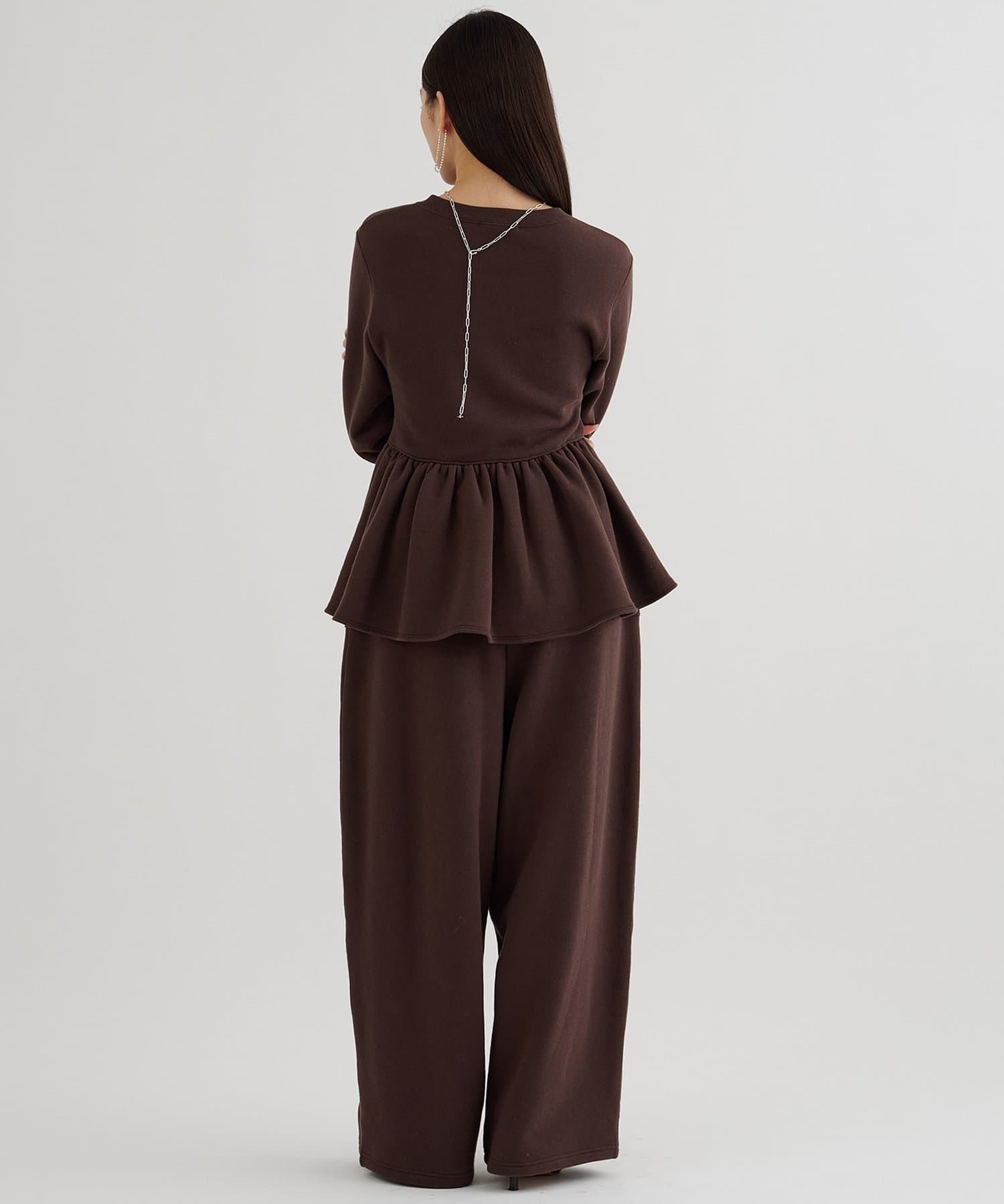 Whim Gazette(ウィム ガゼット) 裏毛フリルプルオーバー